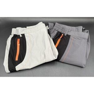 Lot 2 Fishing Pants Men's 38" Nylon Lightweight Grays Pockets Zipper Breathable